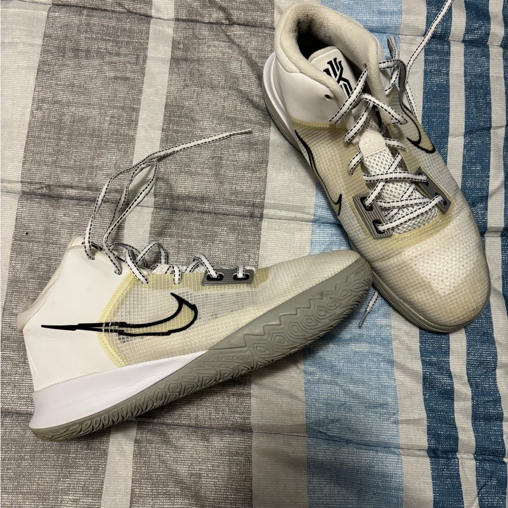 Nike White and Cream High-Top Sneakers